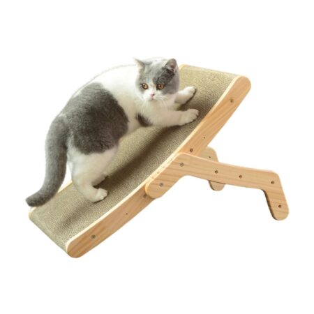 Wooden 3-in-1 Cat Scratcher Lounge Bed